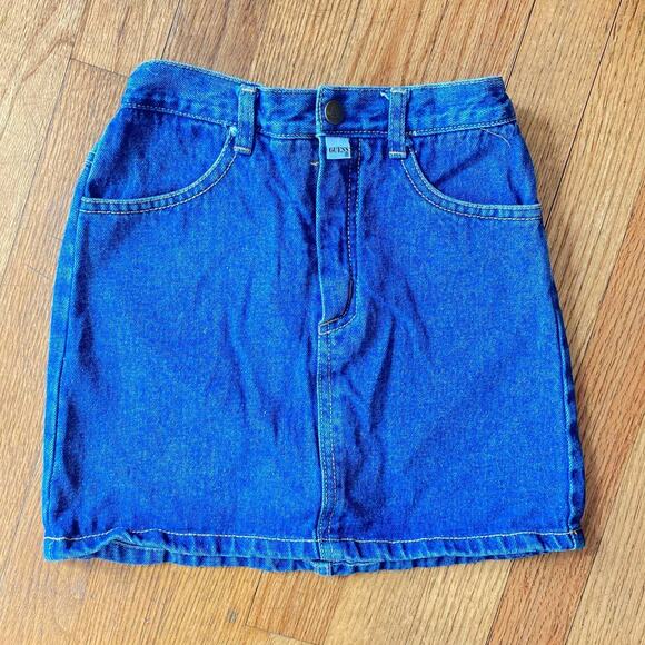 Vintage GUESS Denim Kids Skirt Made in USA 6y 100% Cotton Style E01050 - Picture 9 of 10
